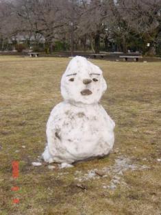 小金井公園の雪だるま
